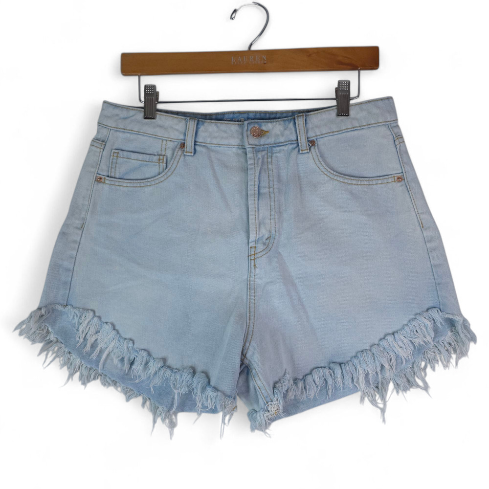 Wild Fable Shorts Womens 12 Blue Cut Off Denim High Rise Booty Raw Hem Hot Pants